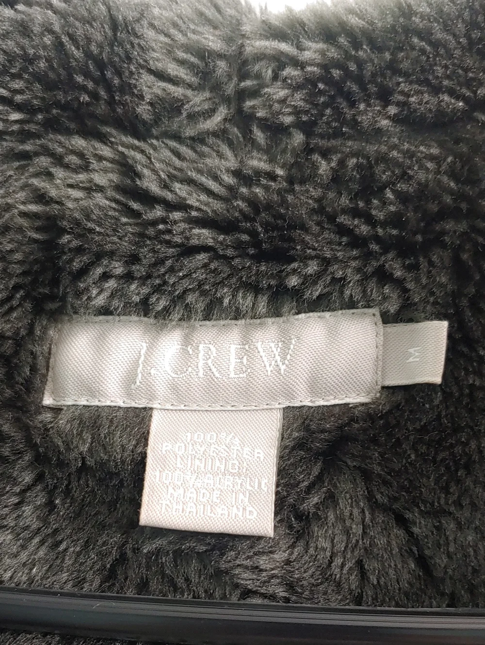 J. Crew Coat Men's Fur Lined Black Hooded Jacket Size M